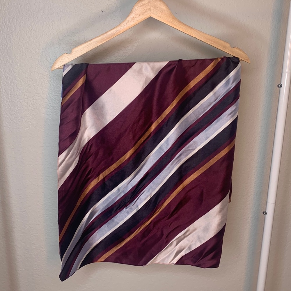 Silky Striped Scarf